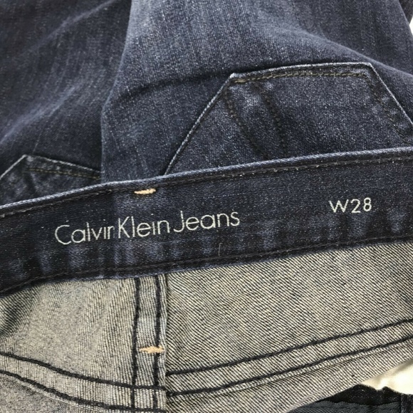 Calvin Klein Denim Jean Bermuda Shorts Sz 28 Dark